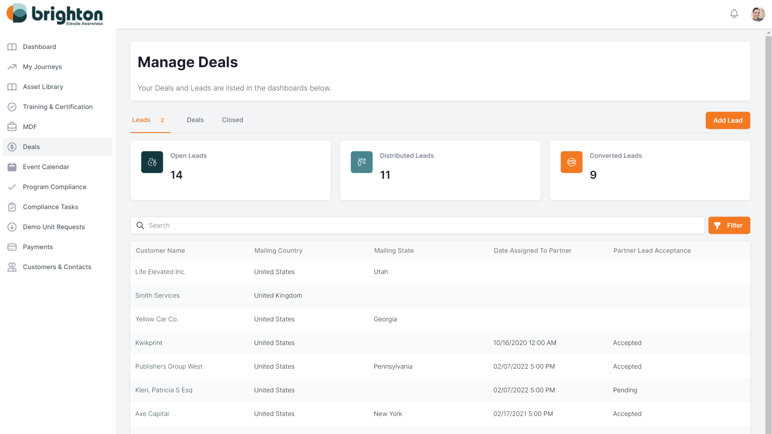 Provide deal pipeline visibility to partners